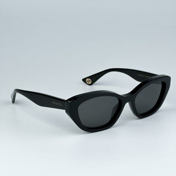 NEW Gucci GG1638S 001 Black Grey Anti-Reflective Women Cat Eye Sunglasses main image 5